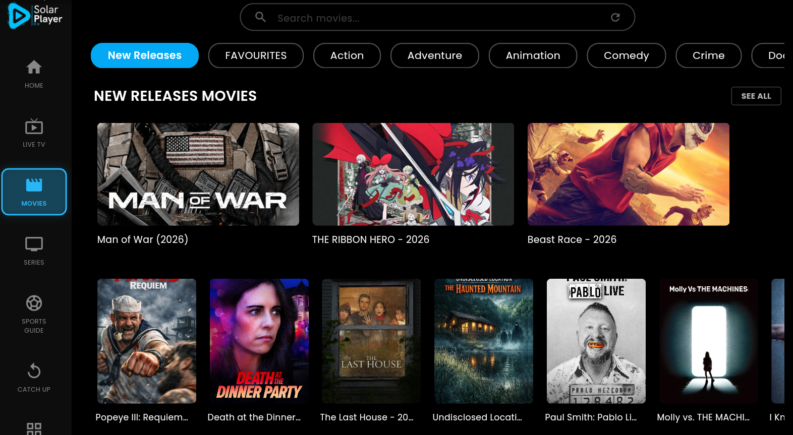 Android TV Smart TV OTT IPTV player application project by Expert IT Solution